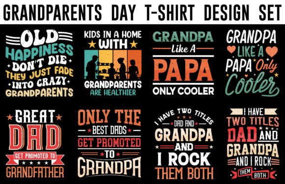 Download Grandparent’s Day Vintage T-shirt Set - Premium Resources
